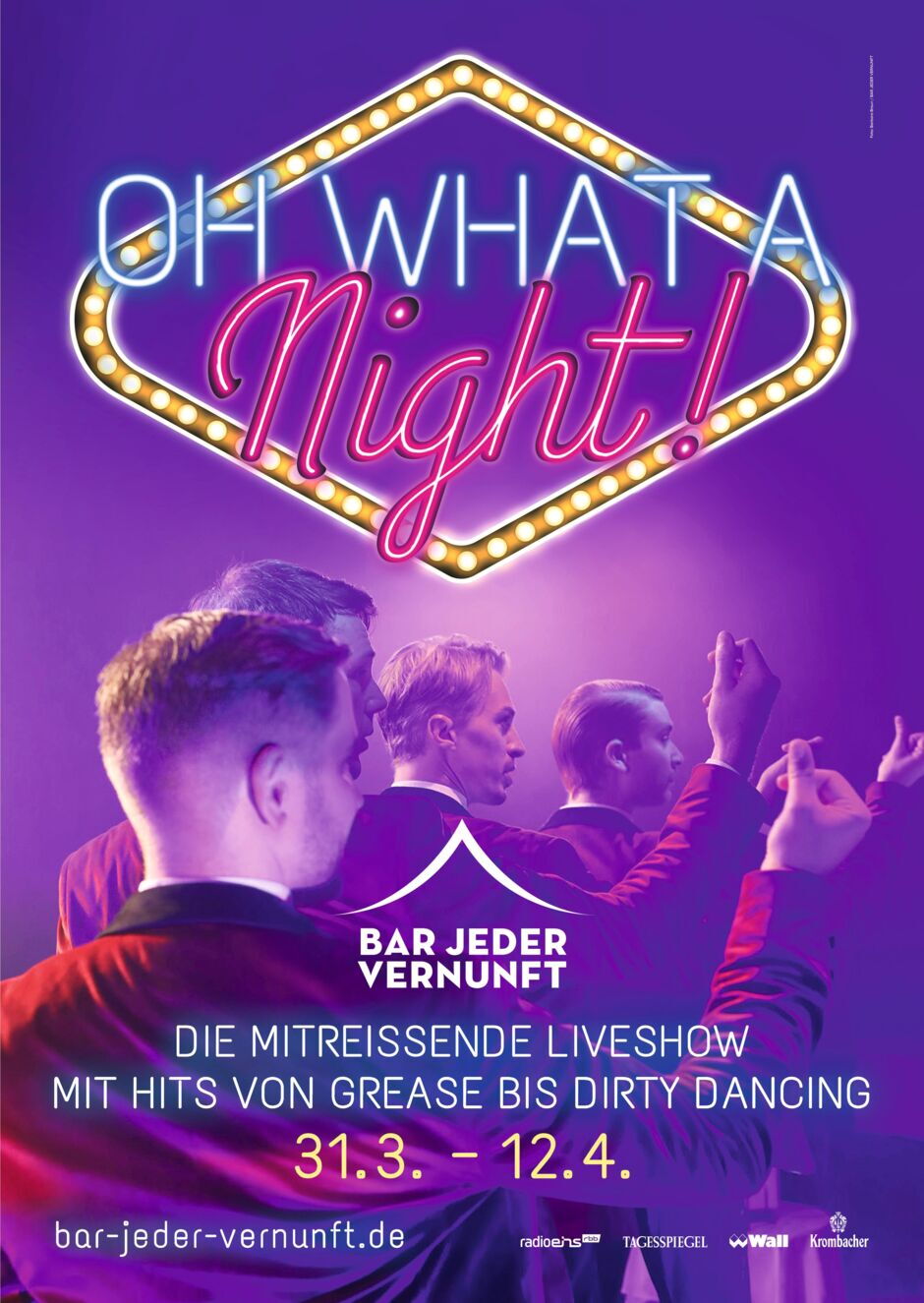 Oh What A Night! Die mitreißende Liveshow mit Hits von Grease bis Dirty Dancing